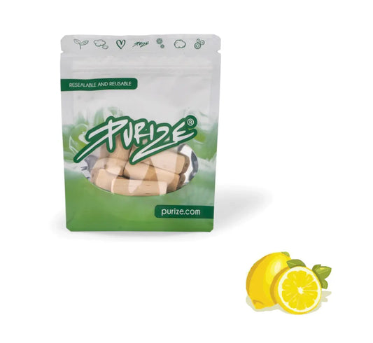 5 PURIZE® Holzmundstück - Regular Size  - Geschmack: Zitrone