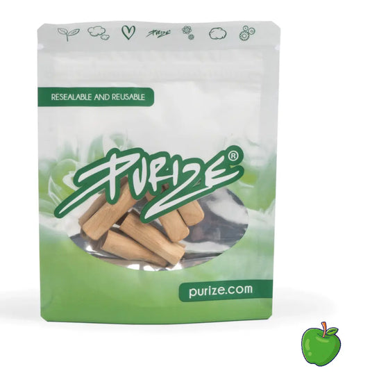 5 PURIZE® Holzmundstück - XTRA Slim Size  - Geschmack: Apfel