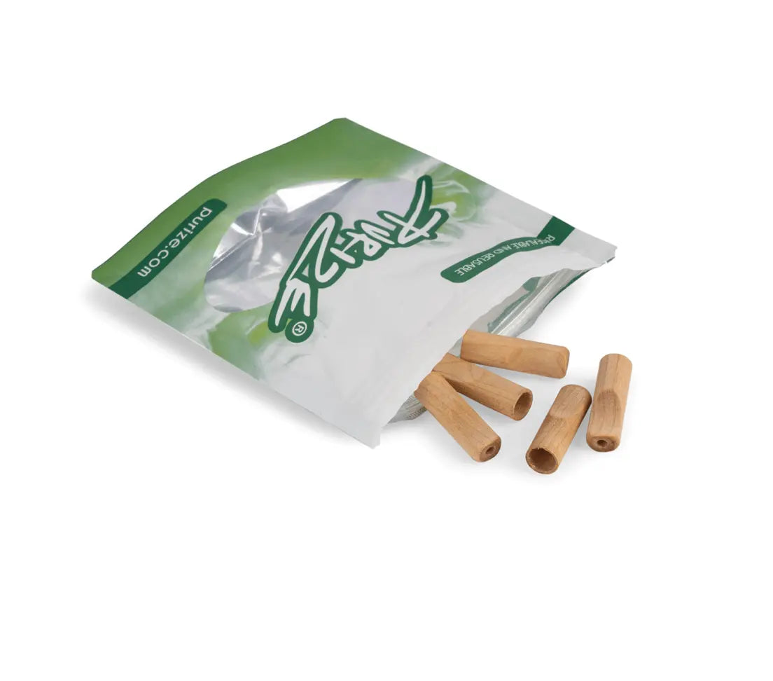 5 PURIZE® Holzmundstück - XTRA Slim Size  - Geschmack: Apfel