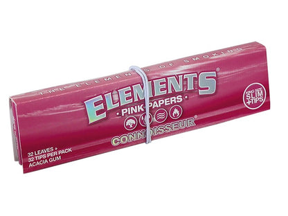 Elements Paper "Connoisseur" Pink - King Size Slim + Tips