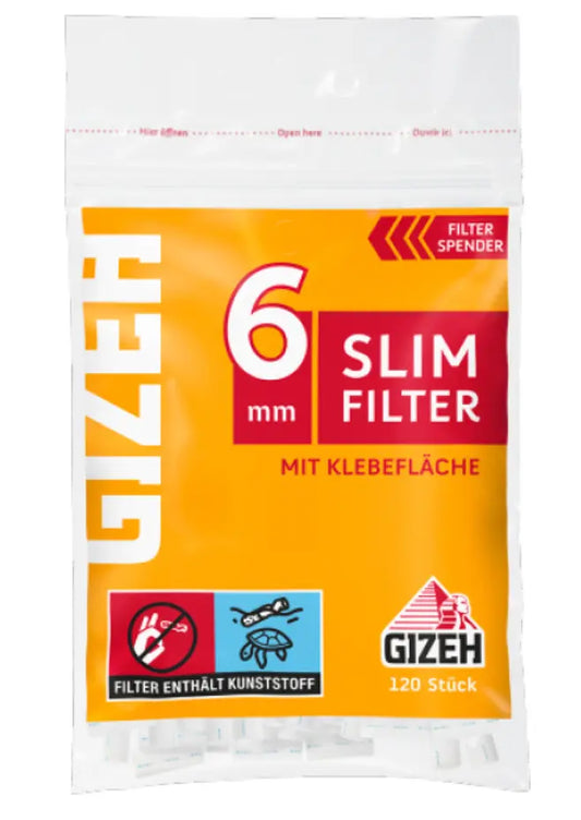 Gizeh Slim Filter mit Gummierung - Beutel-  je 120 Filter