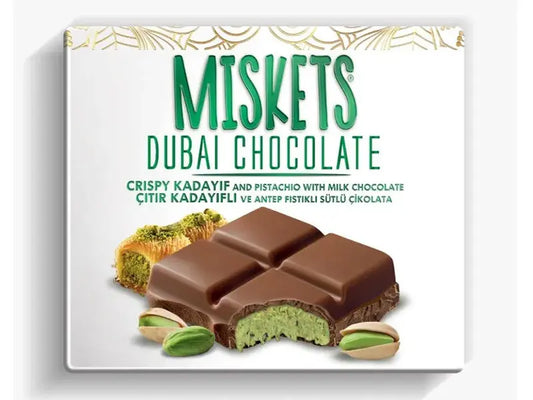 Miskets Dubai Schokolade - Pistazien und Kadayif - 100g