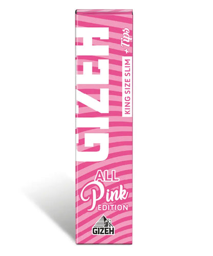 GIZEH  All Pink King Size Slim + Tips  34 Blatt / Tips